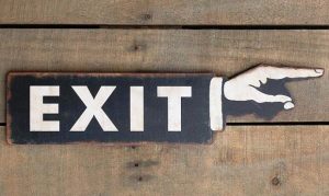 Directional Custom Branded Exit Sign